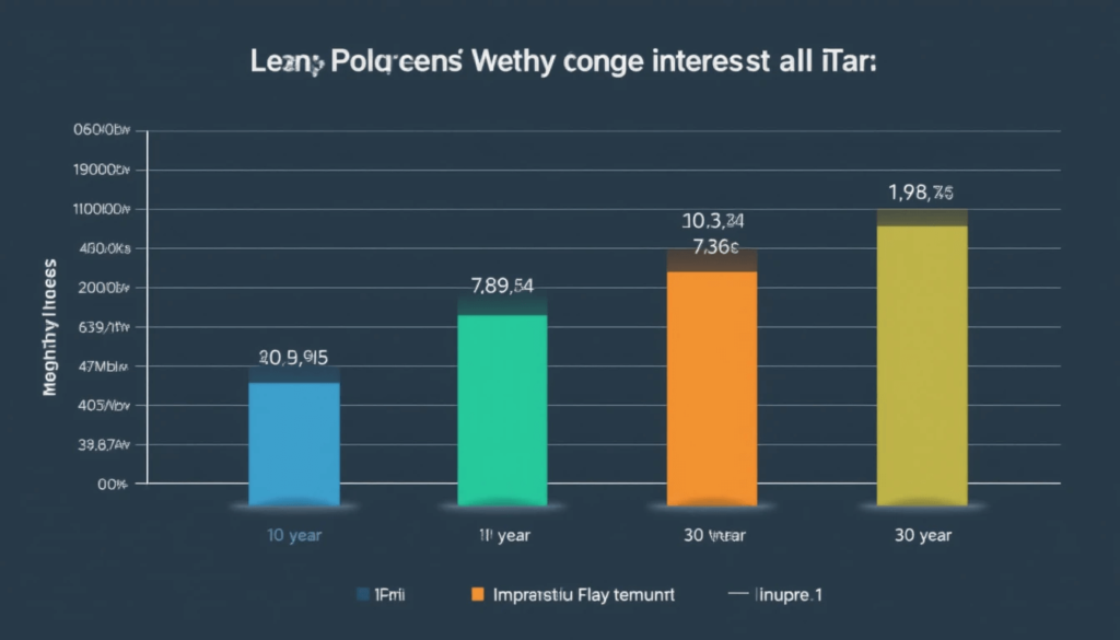 Bar graph comparing monthly EMI for different home loan tenures.