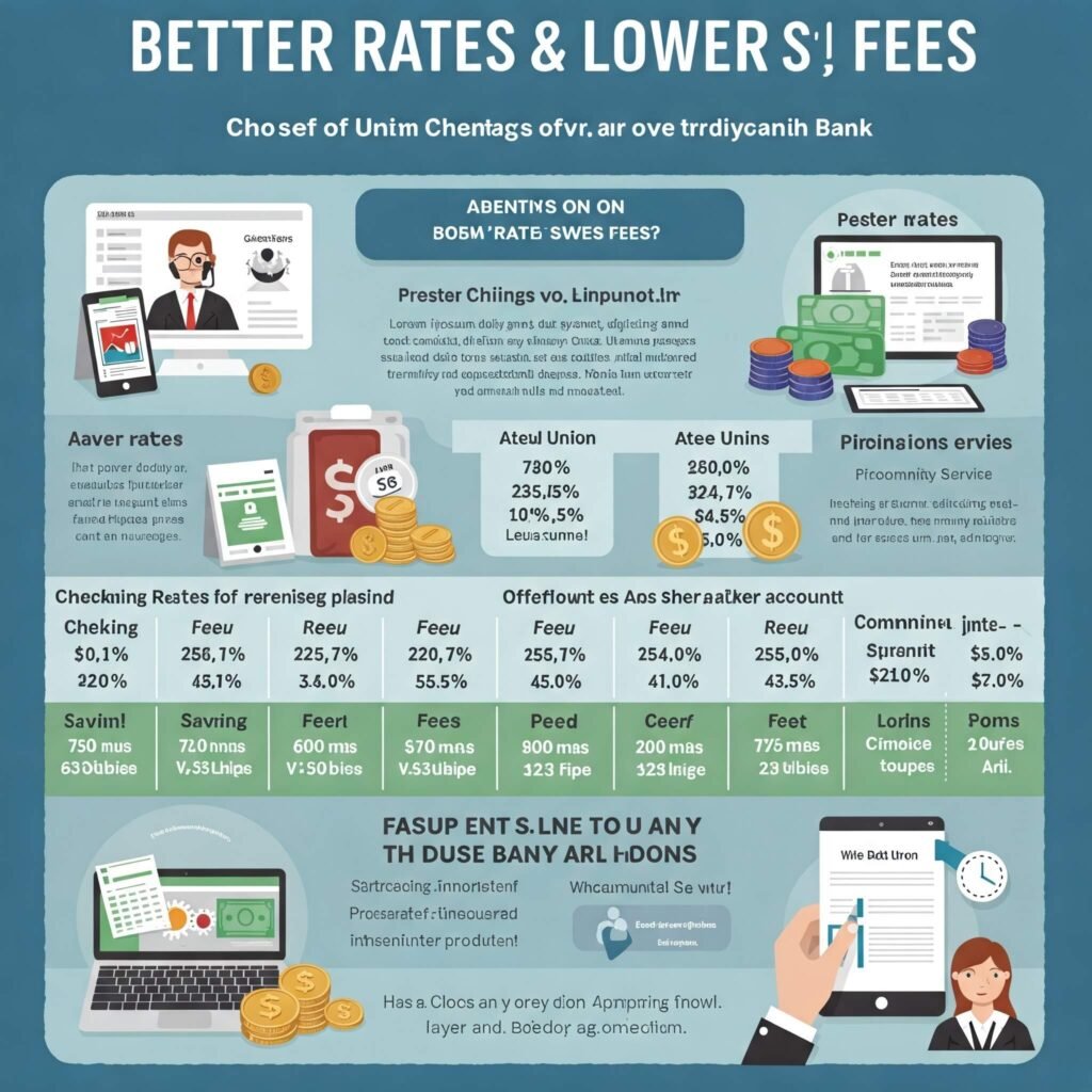 Comparing better rates and lower fees at credit unions