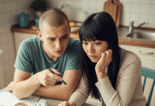 Understanding Capital Gains Tax for Beginners Two friends look at a laptop with a confused expression.