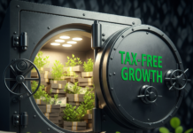 Capital Gains Tax Hacks to Keep More of Your Profit! A visual metaphor of a safe or vault filled with money growing