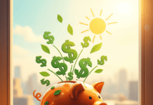 Top High-Yield Savings Account for Maximum Growth Whimsical piggy bank growing money on windowsill.